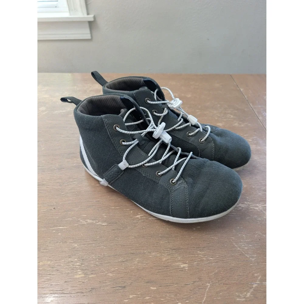 Xero Shoes Toronto Mens 9 Black Hemp Canvas Barefoot Minimalist Chukka Boots